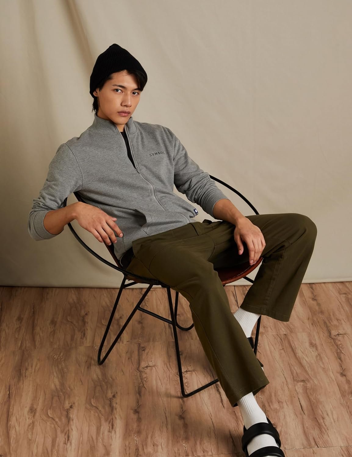 Amazon Brand - Symbol Men's Cotton High Neck Sweatshirt (Available in Plus Sizes) - Image 3