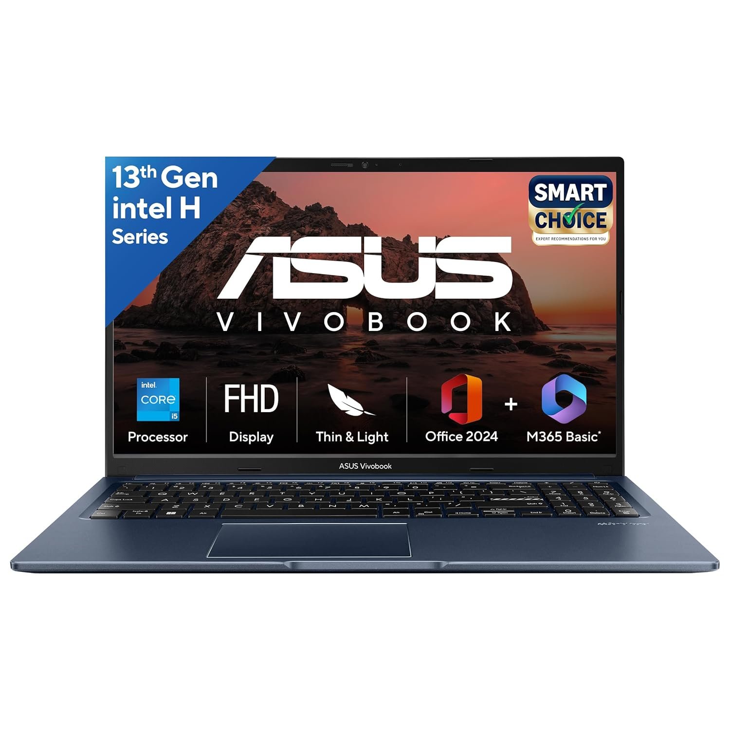 ASUS Vivobook 15, Smartchoice,Intel Core i5 13th Gen 13420H,16GB RAM, 512GB SSD, FHD 15.6",Windows 11, Office Home + Kaspersky Plus 1 Device 1 Year (Physical Pack) - Image 2