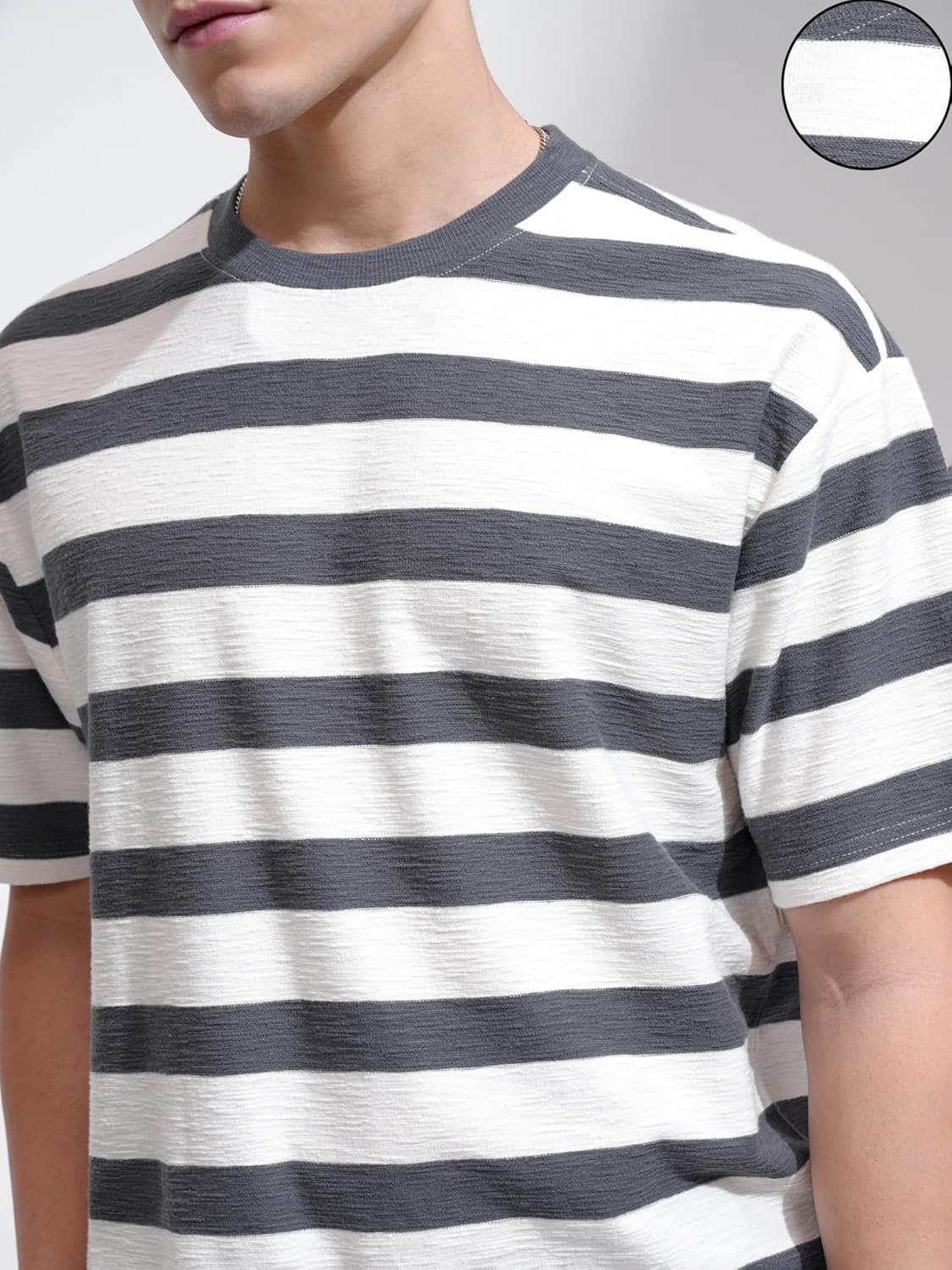 Highlander Men's Striped Relaxed Fit T-Shirt - Image 6