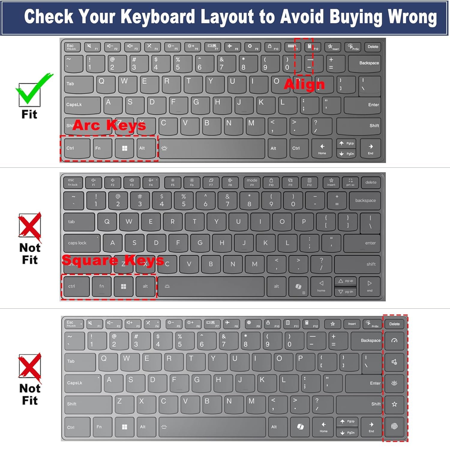 Keyboard Cover for Lenovo IdeaPad Flex 5 5i 5g 14", IdeaPad 5 5i 2-in-1 14", IdeaPad Slim 5 5i 14", Ideapad 5 5i 14", Ideapad Pro 5 5i 14, Lenovo Slim 7 7i 14", Lenovo Yoga 7 7i 14", IdeaPad 5X 14 - Image 2