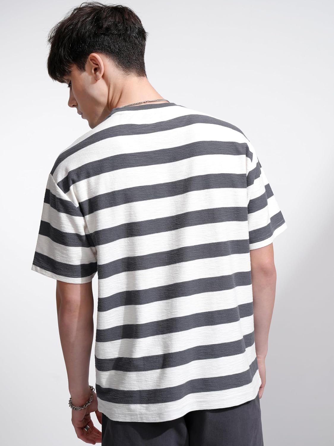 Highlander Men's Striped Relaxed Fit T-Shirt - Image 3