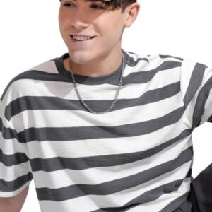 Highlander Men’s Striped Relaxed Fit T-Shirt
