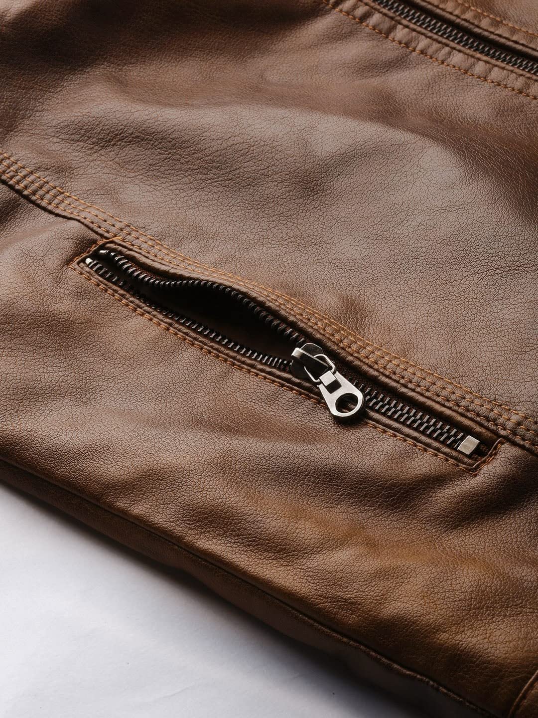 The Indian Garage Co Men Polyurethane (PU) Standard Length A-Line Coat - Image 7