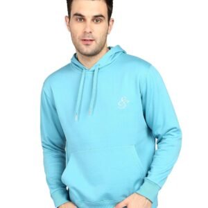 Alan Jones Clothing Men’s Cotton Solid Hooded Sweatshirt