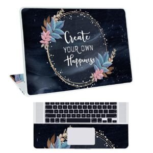 Floral D26 Top+Wrist Pad Vinyl Laptop Skin/Sticker/Cover for 14 Inches Laptops Laminated-Removable-HD Quality Compatible for Hp-Dell-Sony-Lenovo-Asus etc.(13.8x9.6 Inches)