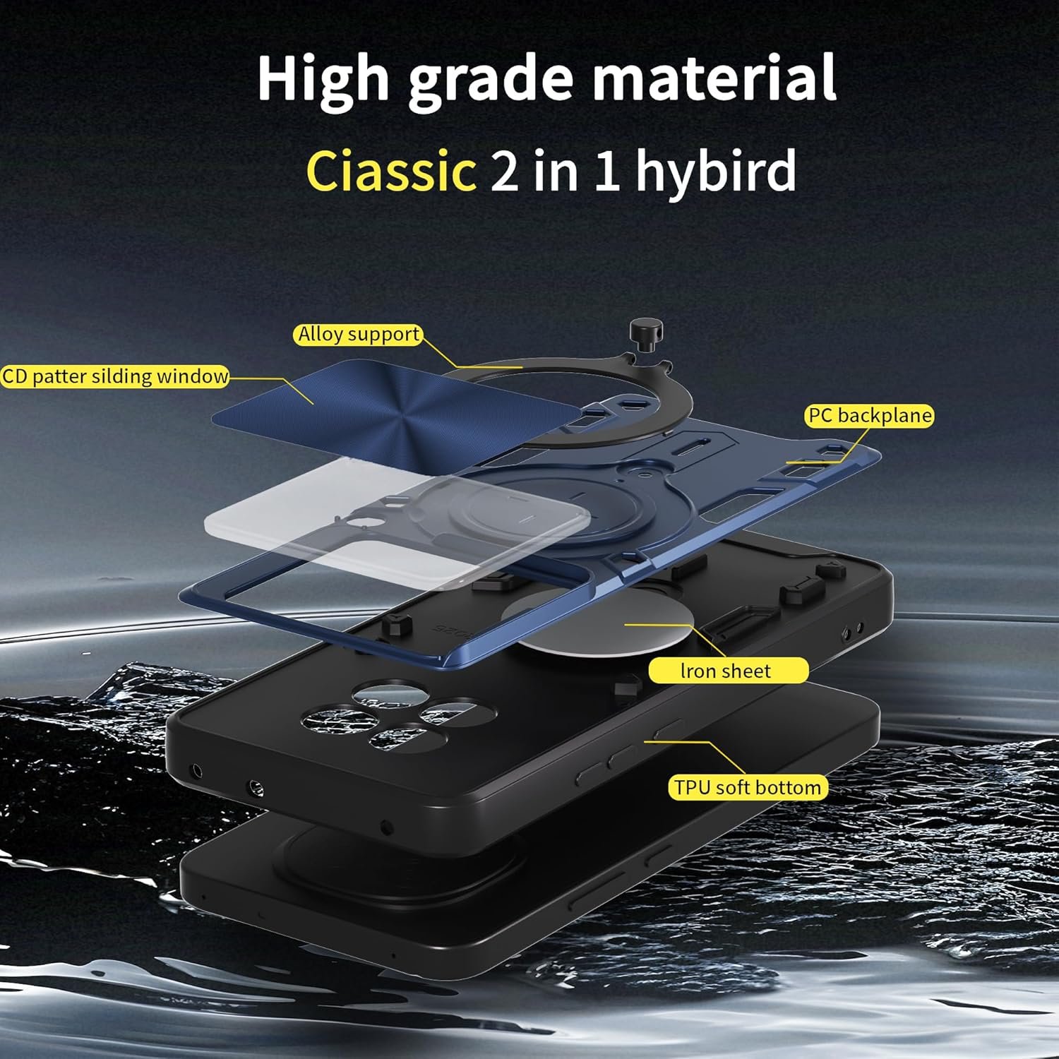 YUWOO ShieldX Series Back Cover for Oppo A5 Pro 5G|ShieldX Technology|Built-in Ring Stand|Camera Protection|Rugged Armour Back Cover for Oppo A5 Pro 5G - Image 6