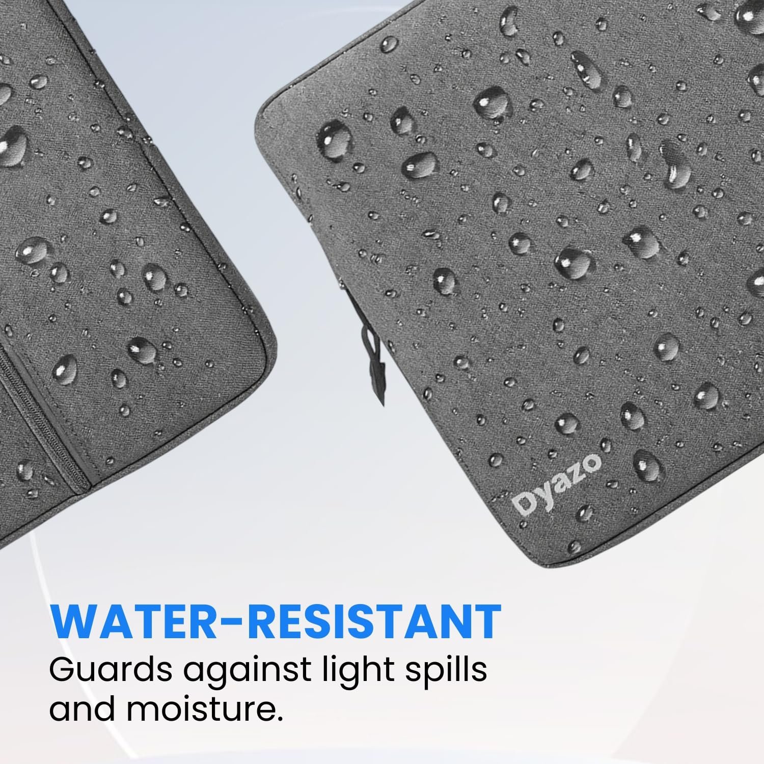 Dyazo 15.6 Inch Laptop Sleeve with Charger Pouch | Front Pocket with Handle Water Resistant Sleeve Case | Compatible for MacBook, HP, Dell, Acer, Asus, Microsoft, Samsung and Other Notebooks (Grey) - Image 5