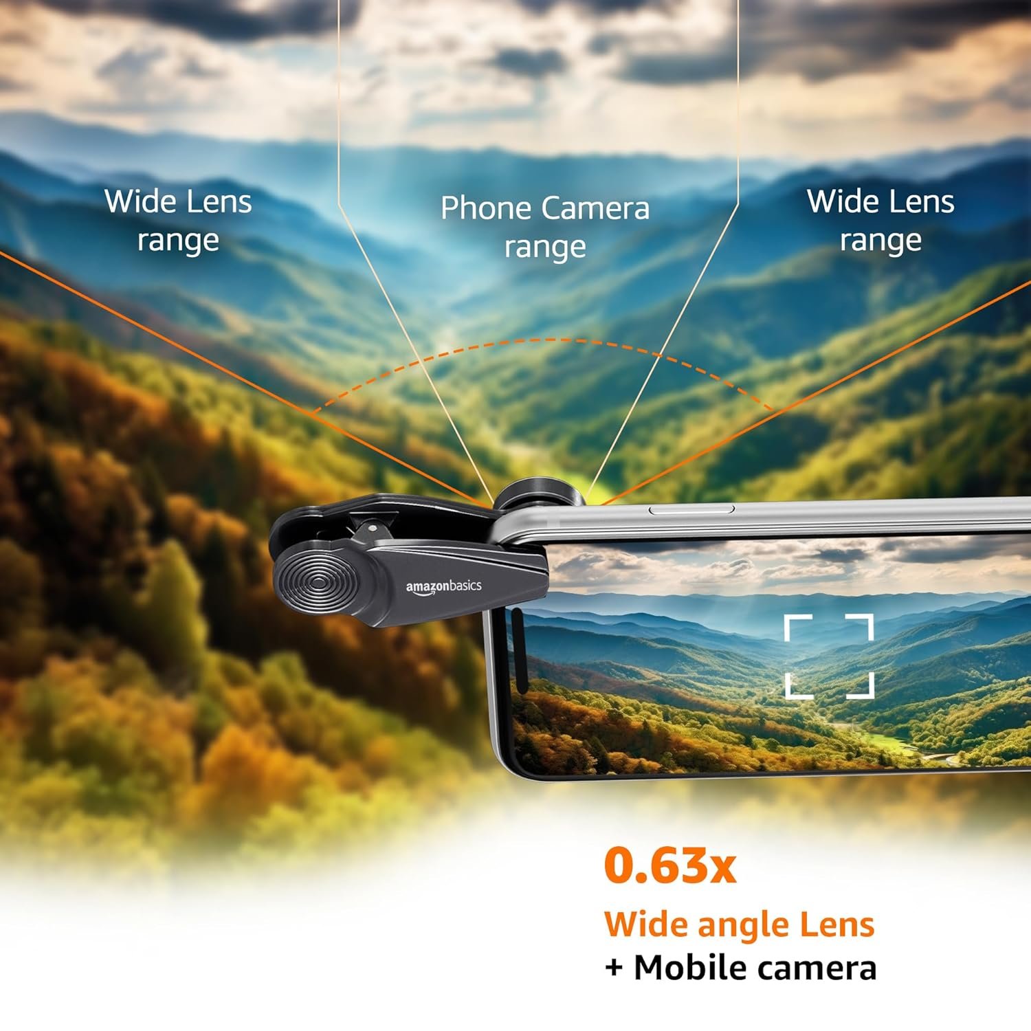 Amazon Basics 3 in 1 Mobile Camera Lens Kit | Super Wide Angle Lens | 198 Fisheye |15X Macro Lens - Image 6