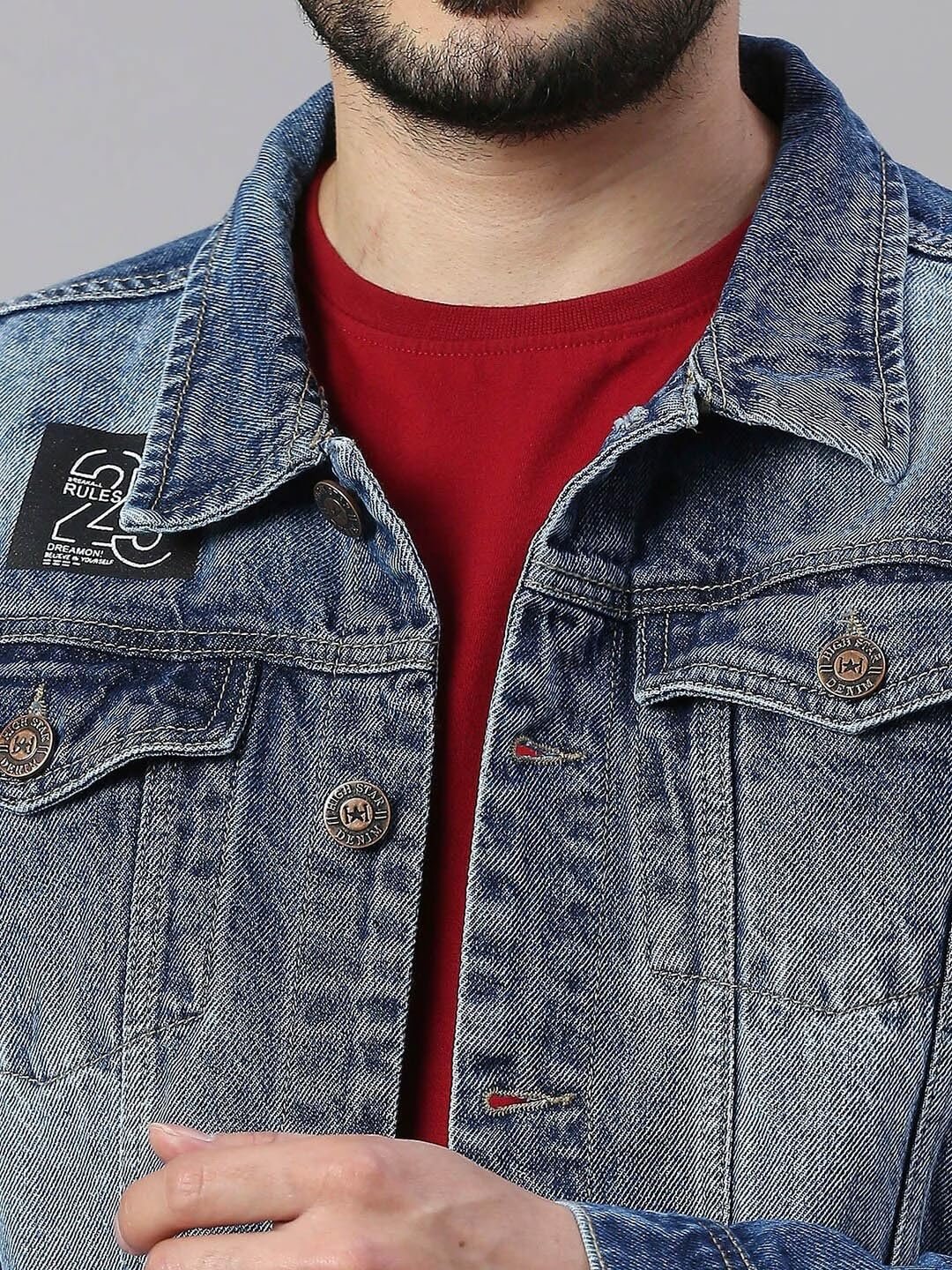 HIGH STAR Men's Cotton Full Length Jacket HSJKTR1190 - Image 5