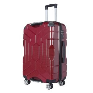 Story@Home Trolley Bag, ABS+PC Material, 8 Wheels 360 Degree Wheels Travel Bag, Suitcase for Travel Trolley Bags with 3 Digit Lock, Suitcase, Luggage Bag (Burgandy, Check-in | 71 cm | Large)
