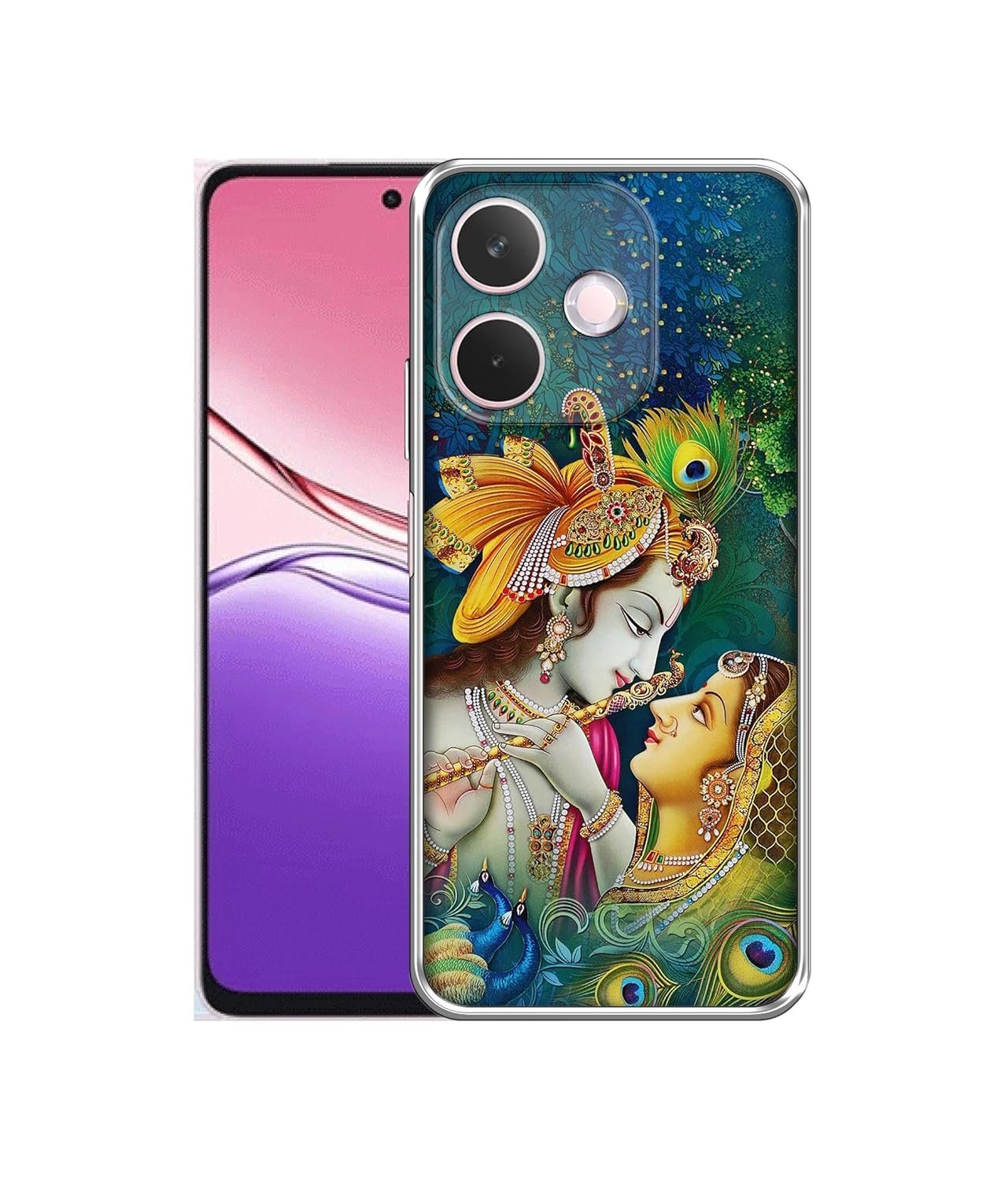 Radha Kishan Love Design Printed Silicon Soft TPU Back Case Cover for Oppo A5 Pro 5G