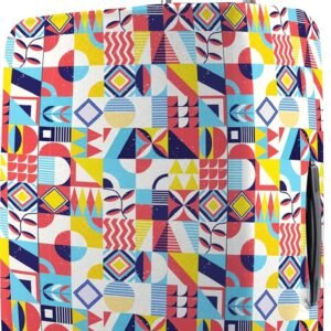 Nasher Miles Polyester 55 cm (20 Inch) Small Protective Luggage Cover – Block Design