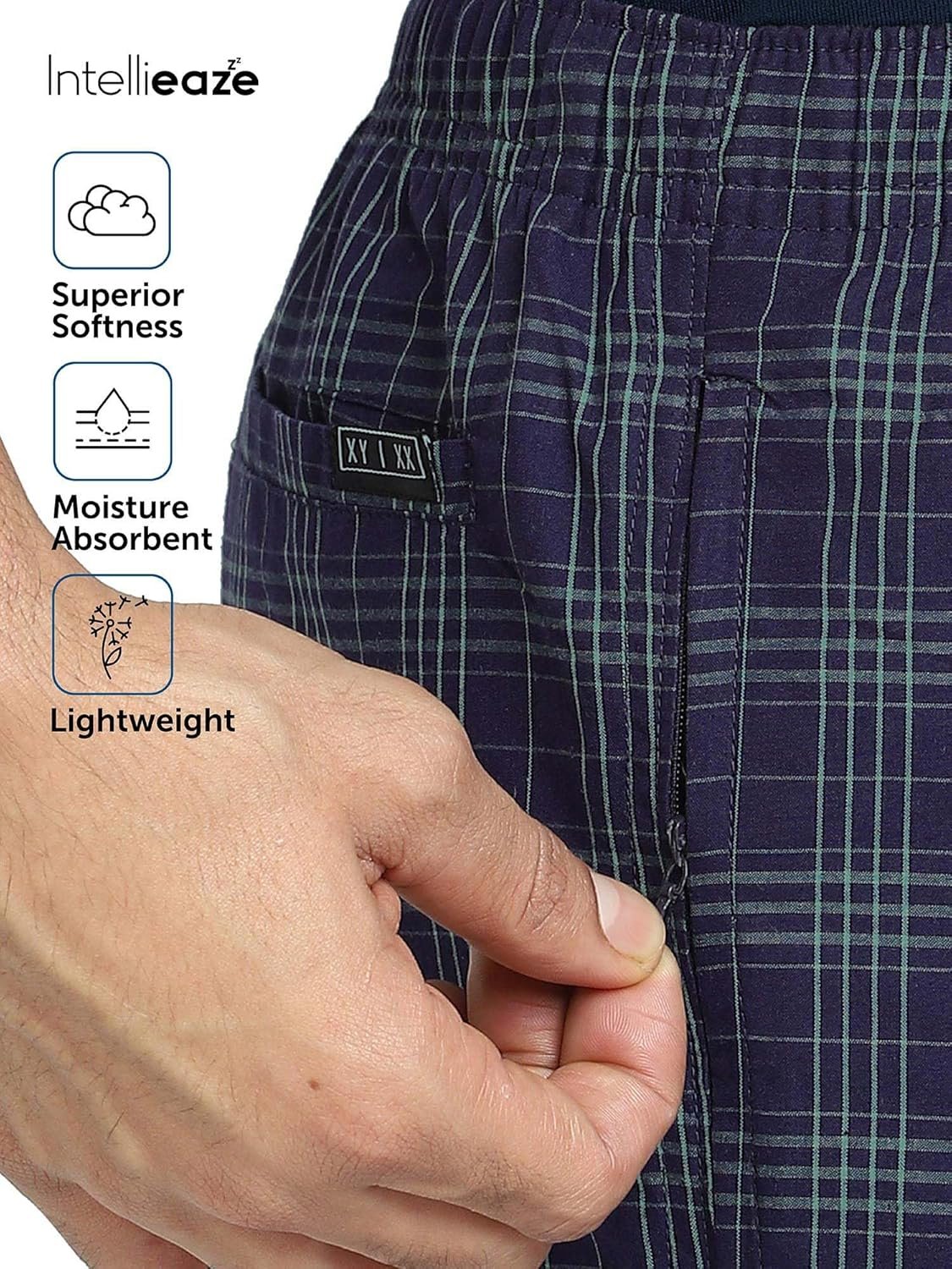 XYXX Men's Checkmate Combed Cotton Regular Fit Pyjama - Image 8