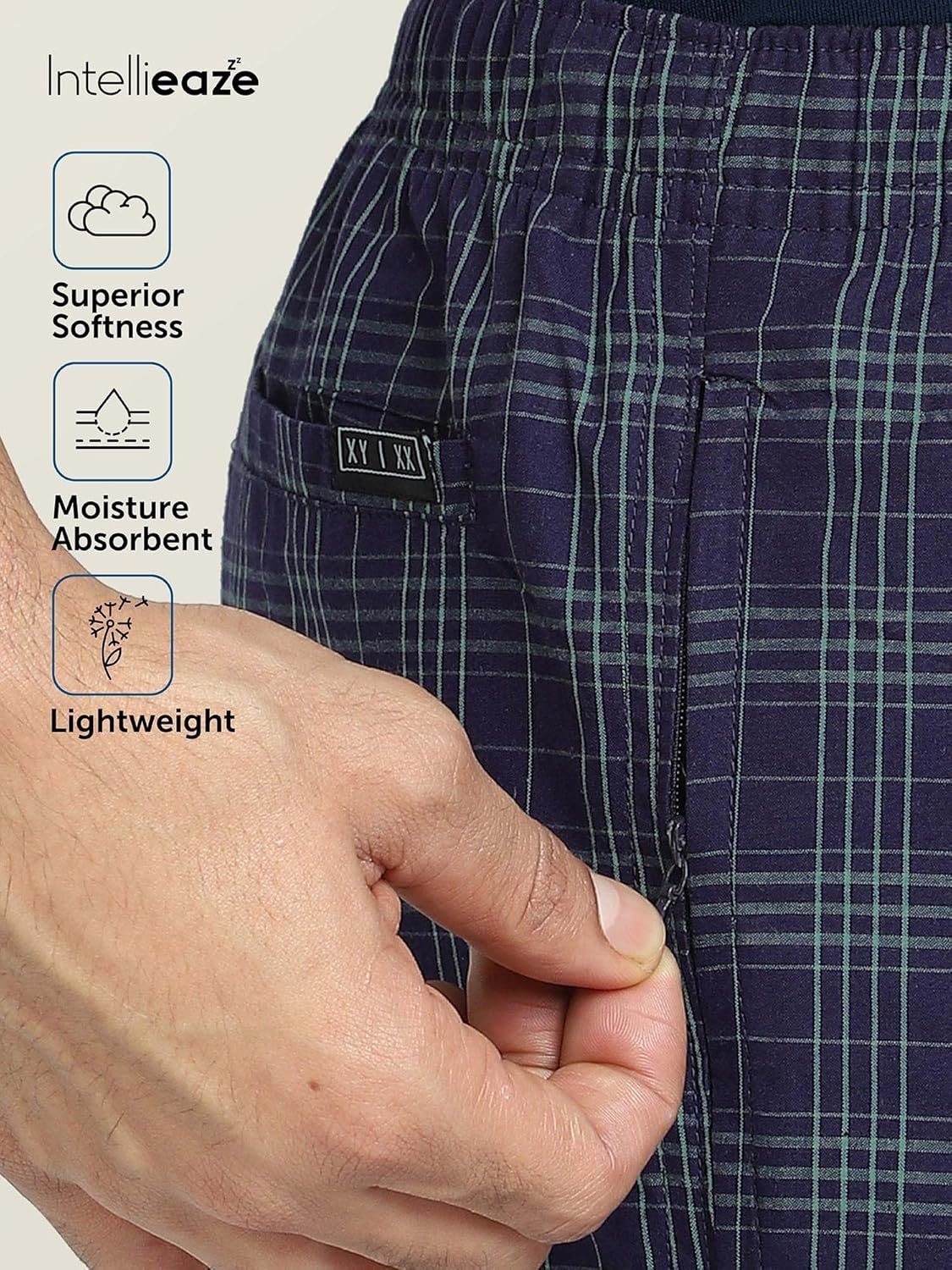 XYXX Men's Checkmate Combed Cotton Regular Fit Pyjama - Image 7