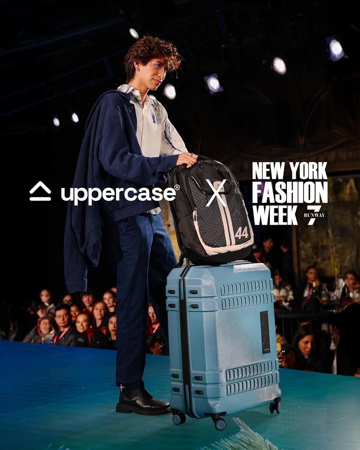 uppercase Bullet (Small) 56Cm, Spinner, Cabin Trolley Bag, Hardsided Anti-Scratch 8 Wheel Luggage, TSA Lock & Anti-Theft Zippers, Suitcase for Unisex, 2000 Days Warranty (Blue) - Image 3