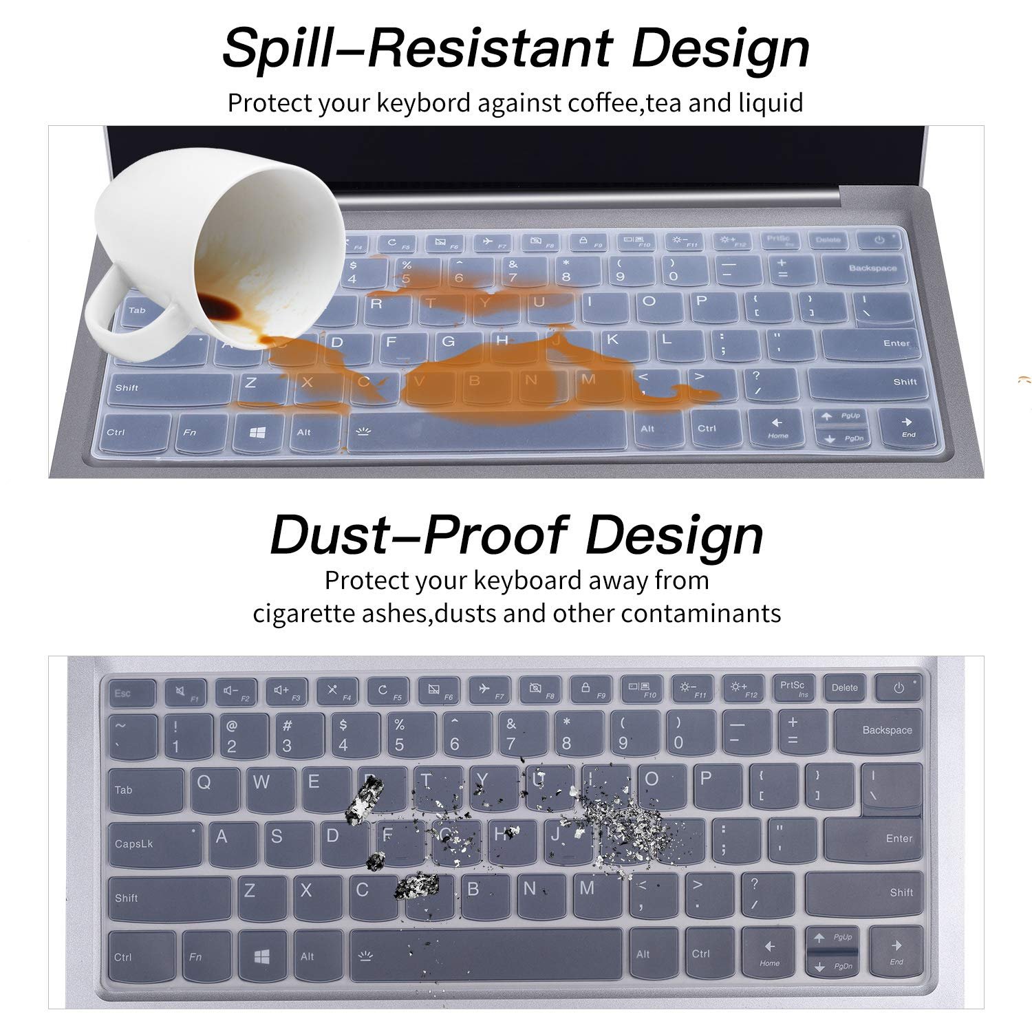 Saco Protector Skin Keyboard Cover Compatible for Lenovo Yoga 720 12.5" Laptop/Lenovo Yoga 920/ Yoga C930 13.9" Laptop - Image 5