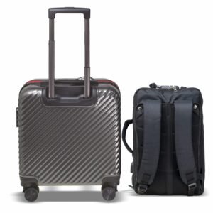 Swiss Military Combo of (LTB8_LBP91) 39L Laptop Overnighter Trolley & 17L Laptop Backpack Cum Sling Bag with Combination Lock, Hard-Sided ABS Cabin Size with 360° Wheels,15.4″ Laptop Compartment