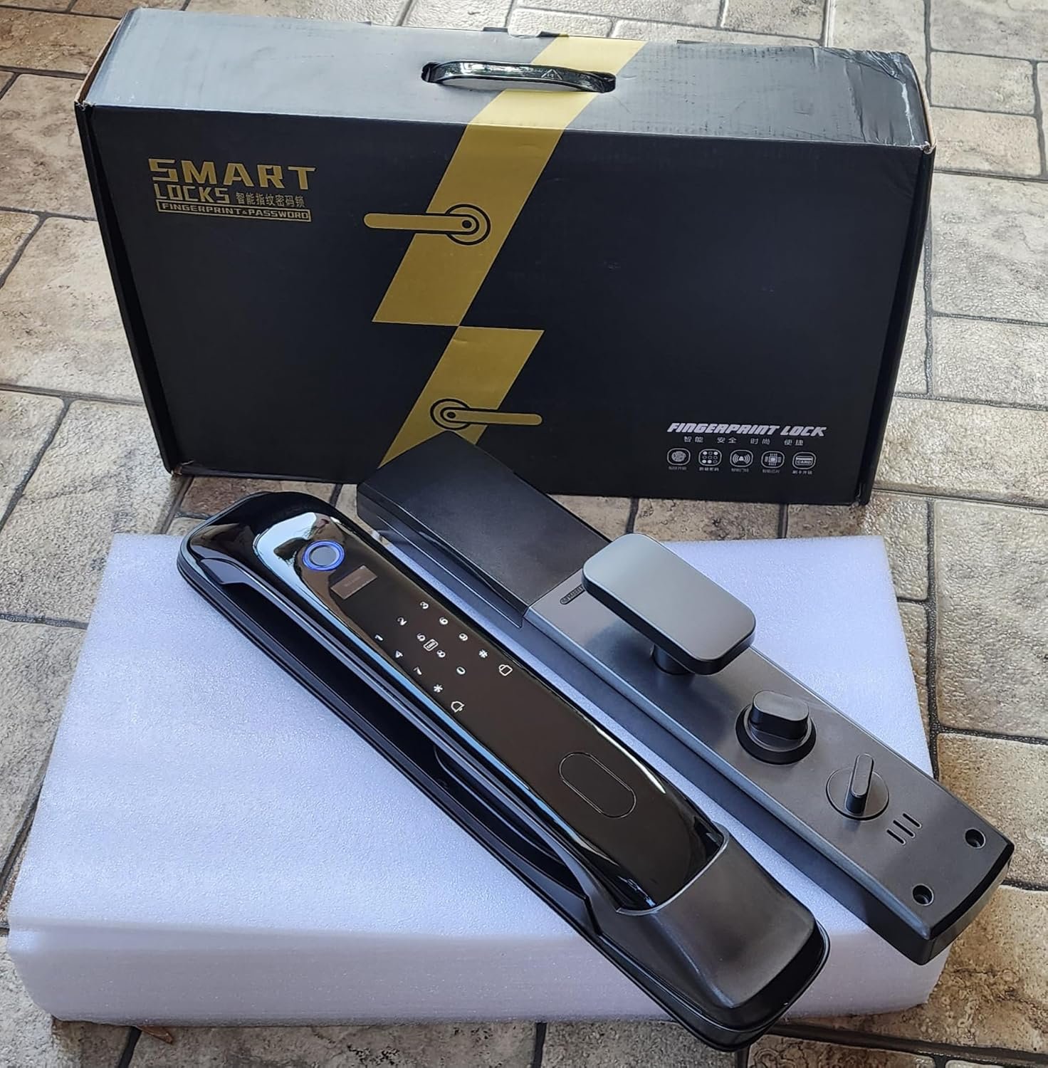 Escozor® EMM01 Smart Digital Pushpull Fingerprint Lock for Main Door,Safety Door with Fingerprint,Password,Smart Card,Mechanical Keys & WiFi Smart Life Mobile App Control(35mm to 70mm Door Thickness) - Image 5