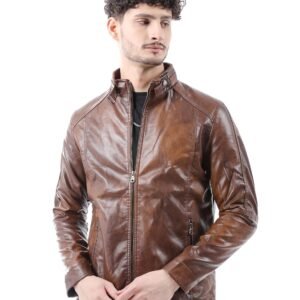 The Indian Garage Co Men Polyurethane (PU) Standard Length A-Line Coat