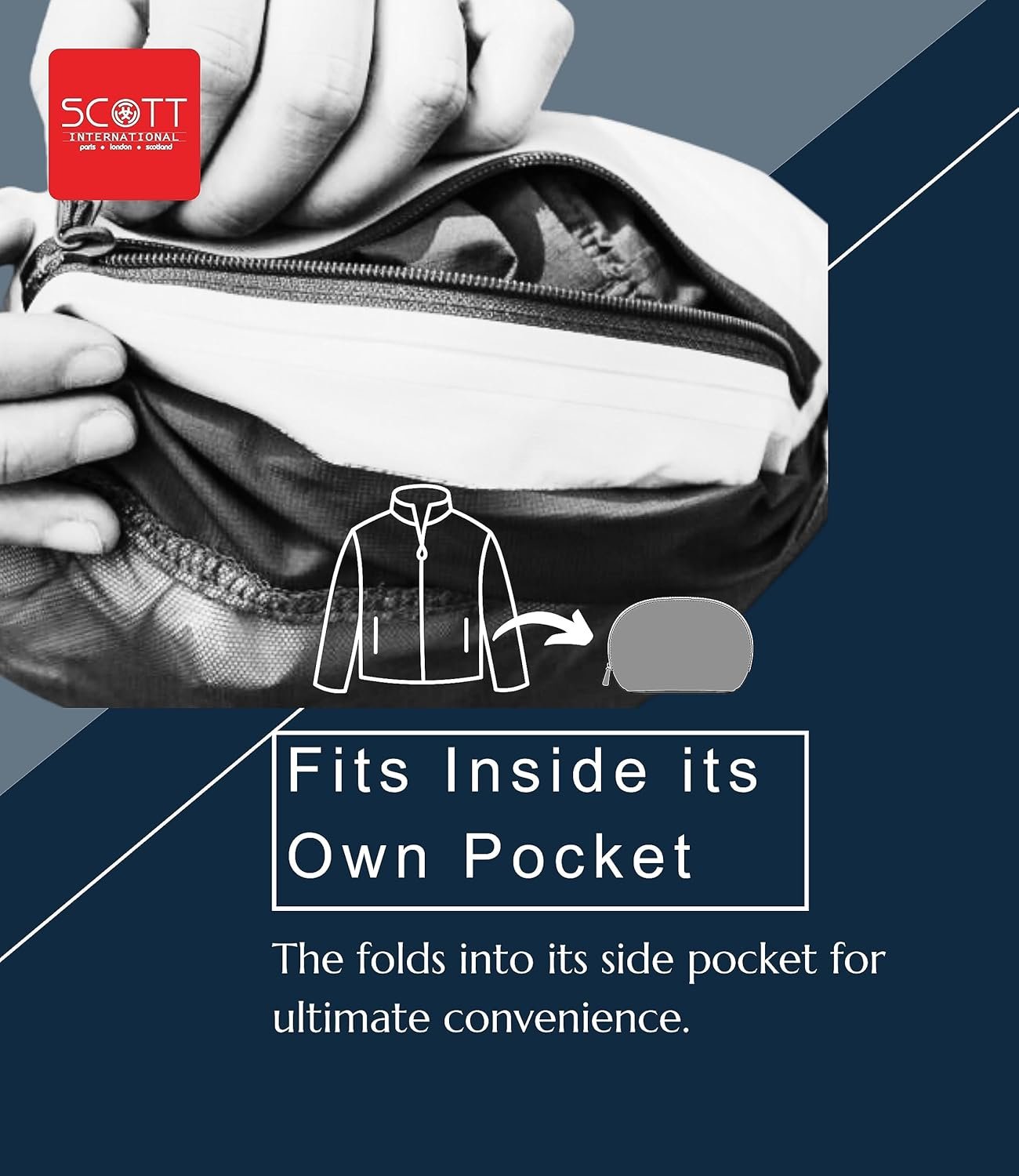 Scott International Womens Polyester Idry Jacket|Breathable Summer Standard Length Jacket For Women|Lightweight Women's Jacket,Foldable,Water-Repellent Standard Length Jacket For Women, X_Large,Multi - Image 6