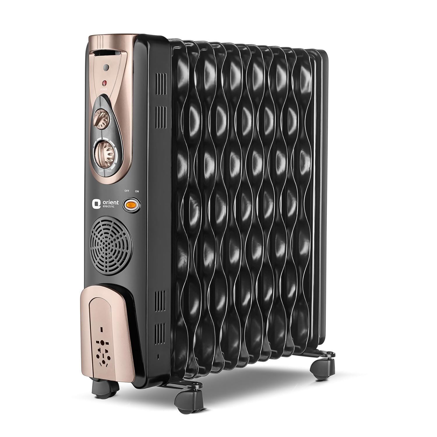 Orient Electric Comforter collection 13 fin oil filled radiator | Advanced S-shaped Fins |2900W power| with PTC fan heater| 3 heat settings | 2 years warranty by Orient