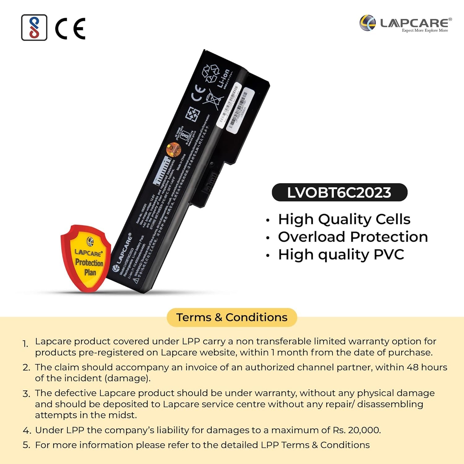 Lapcare Laptop Battery for Lenovo G Series G430 G450 G530 G550 G550-2958LEU 2958LFU - Image 4