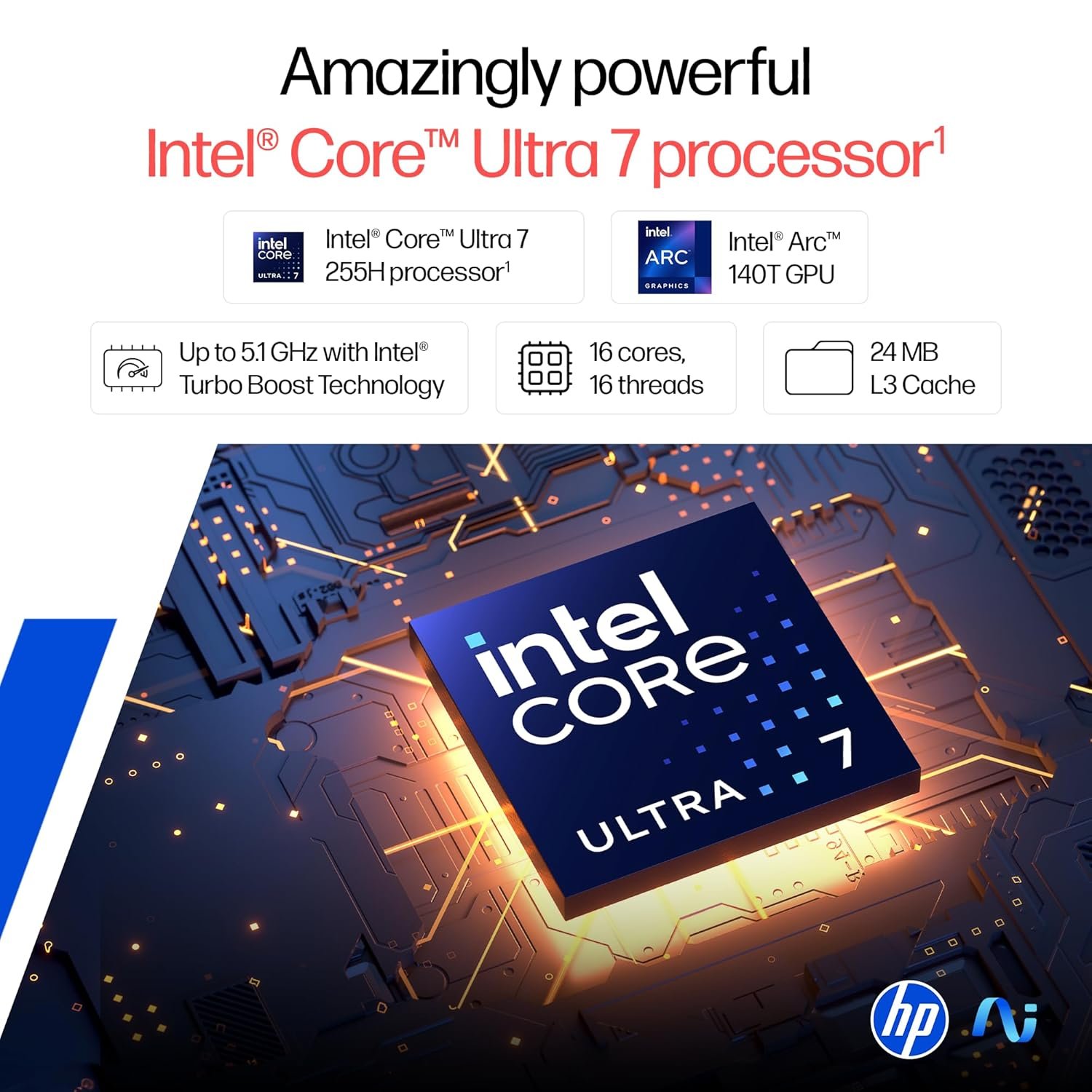 HP OmniBook 7 OLED, Intel Core Ultra 7 255H (32GB LPDDR5,1TB SSD), 3K, 0.2 ms, Micro-Edge, 14''/35.6cm, Win 11, M365, Office 24, Meteor Silver,1.5kg, fr0116TU, 5MP Camera w/Shutter, Backlit AI Laptop - Image 2
