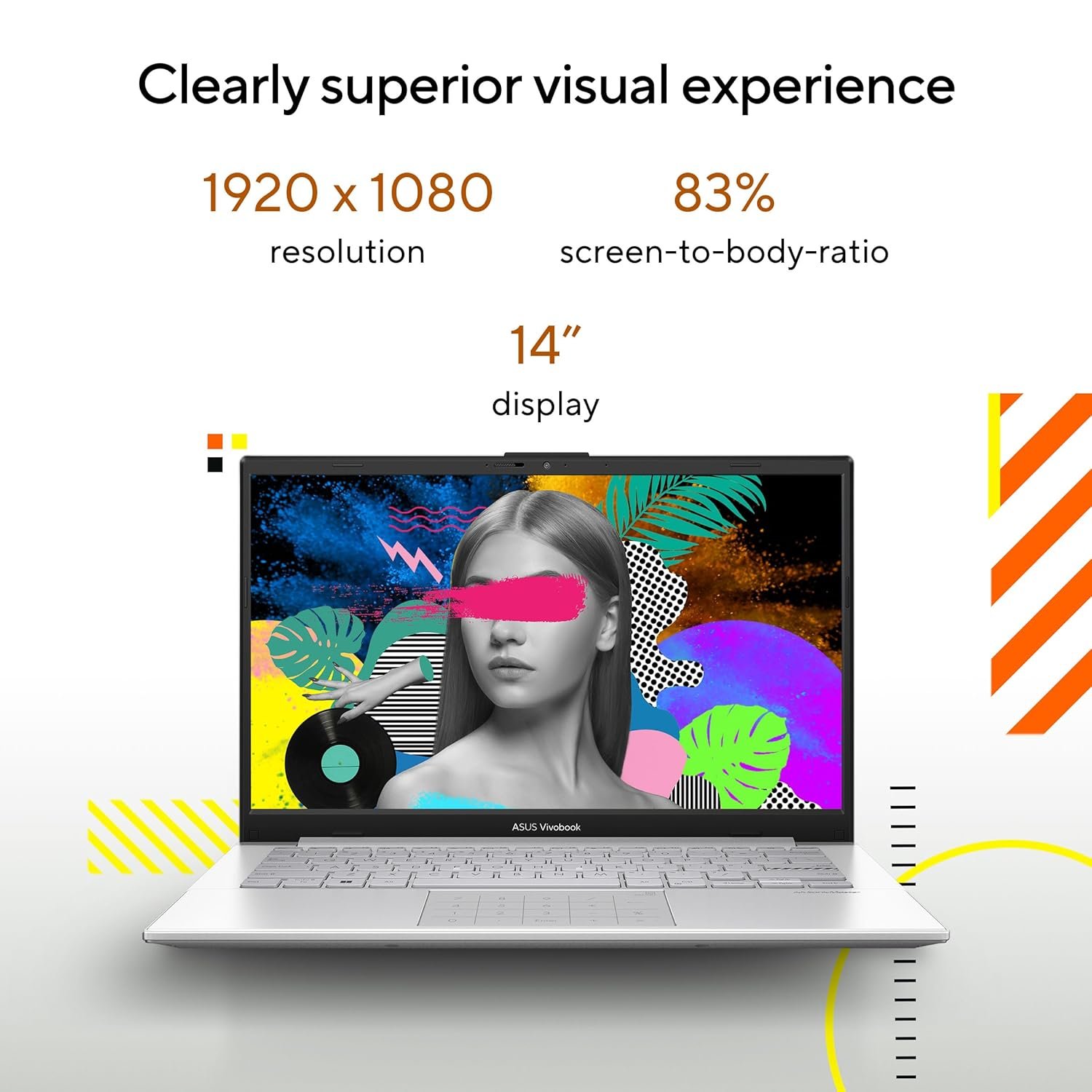 ASUS Vivobook Go 14 (2023), AMD Ryzen 5 7520U, 8GB RAM, 512GB SSD, FHD, 14"/35.56cm, Windows 11, MS Office 2021, Silver, 1.38KG, E1404FA-NK521WS, Alexa Built-in, Thin & Light Laptop - Image 3