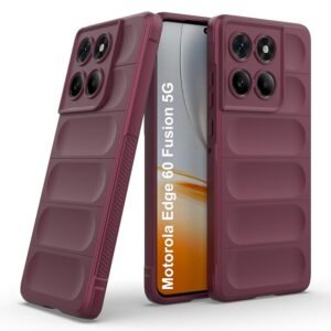 Zapcase Back Case Cover for Motorola Edge 60 Fusion 5G | Compatible for Motorola Edge 60 Fusion 5G Back Cover | Liquid Silicon Magic Case with Camera Protection | Plum