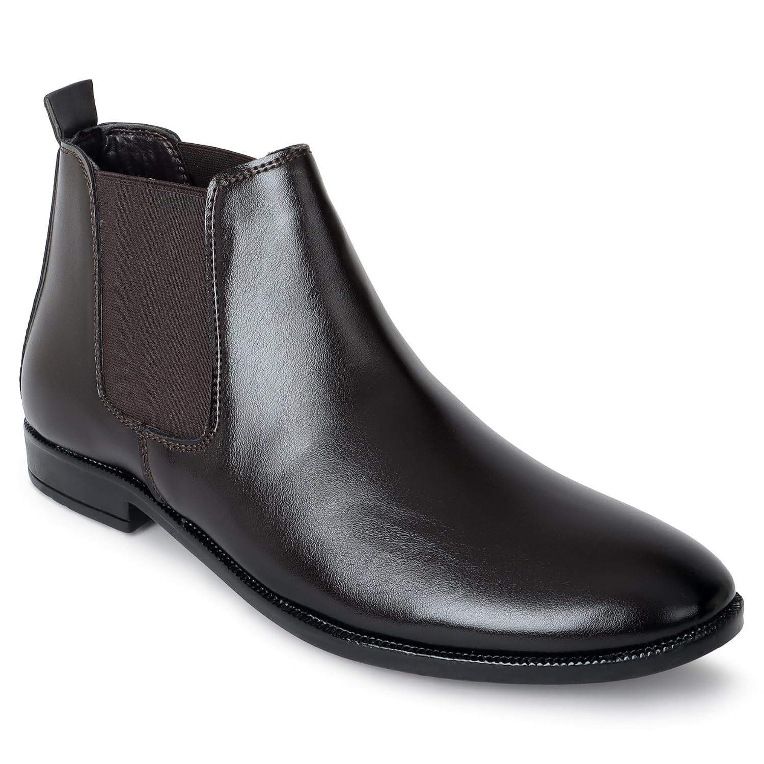 Zixer Men's Chelsea Boots | Premium Slip-On Leather Ankle Boots for Formal, Office, Wedding, Party and Daily Use | Stylish & Durable Footwear | Cushioned Insole | Anti-Skid Rubber Sole