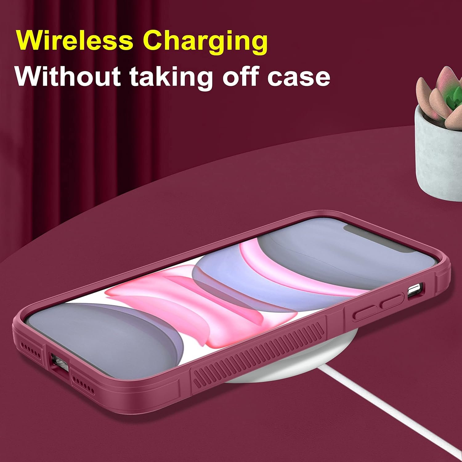 Zapcase Back Case Cover for Motorola Edge 60 Fusion 5G | Compatible for Motorola Edge 60 Fusion 5G Back Cover | Liquid Silicon Magic Case with Camera Protection | Plum - Image 8
