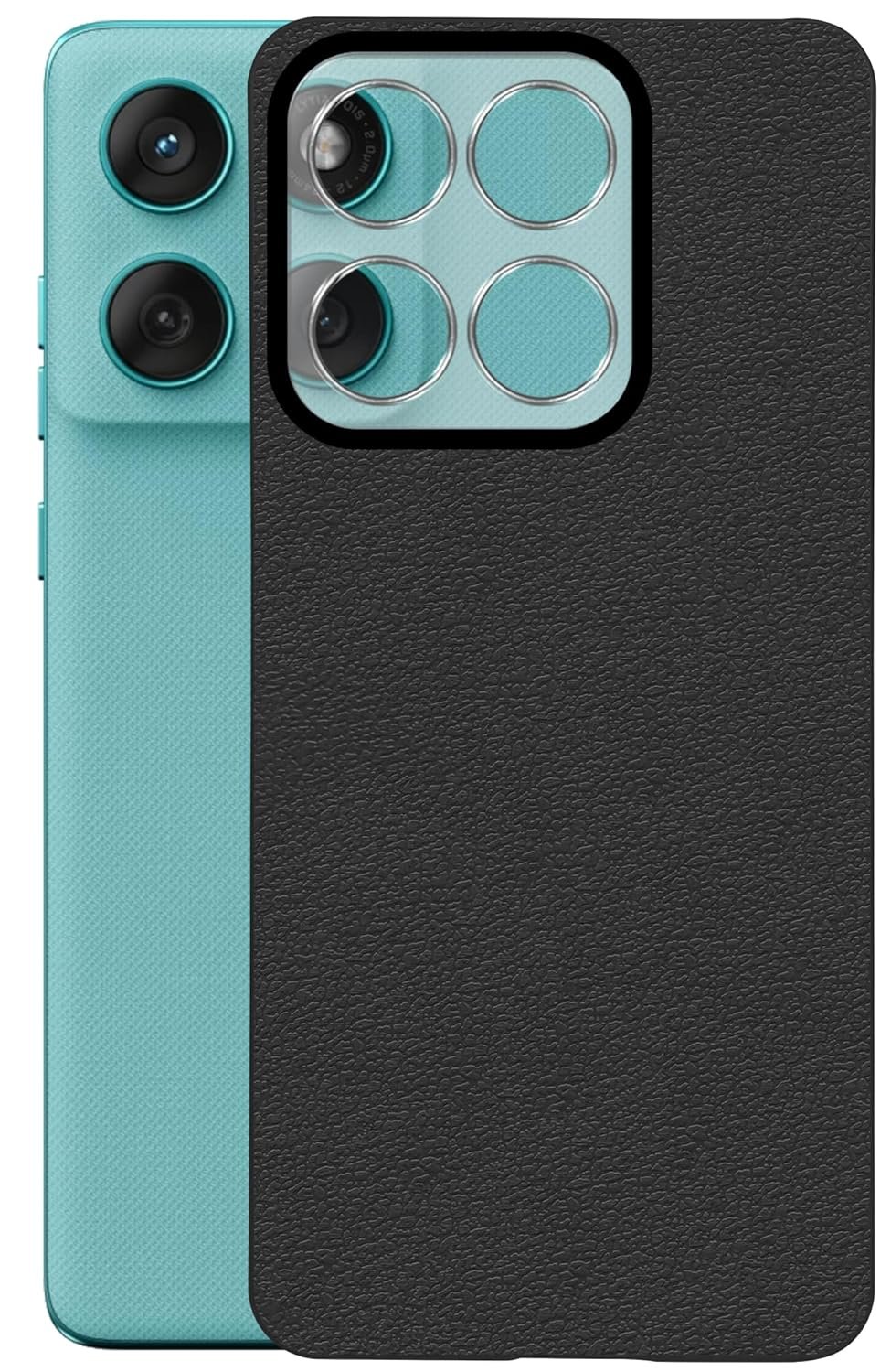 Jkobi Back Cover Case for Motorola Moto Edge 60 Fusion (Glass Like Camera Protection | Leather Feel | Minimalist Professional Grip)