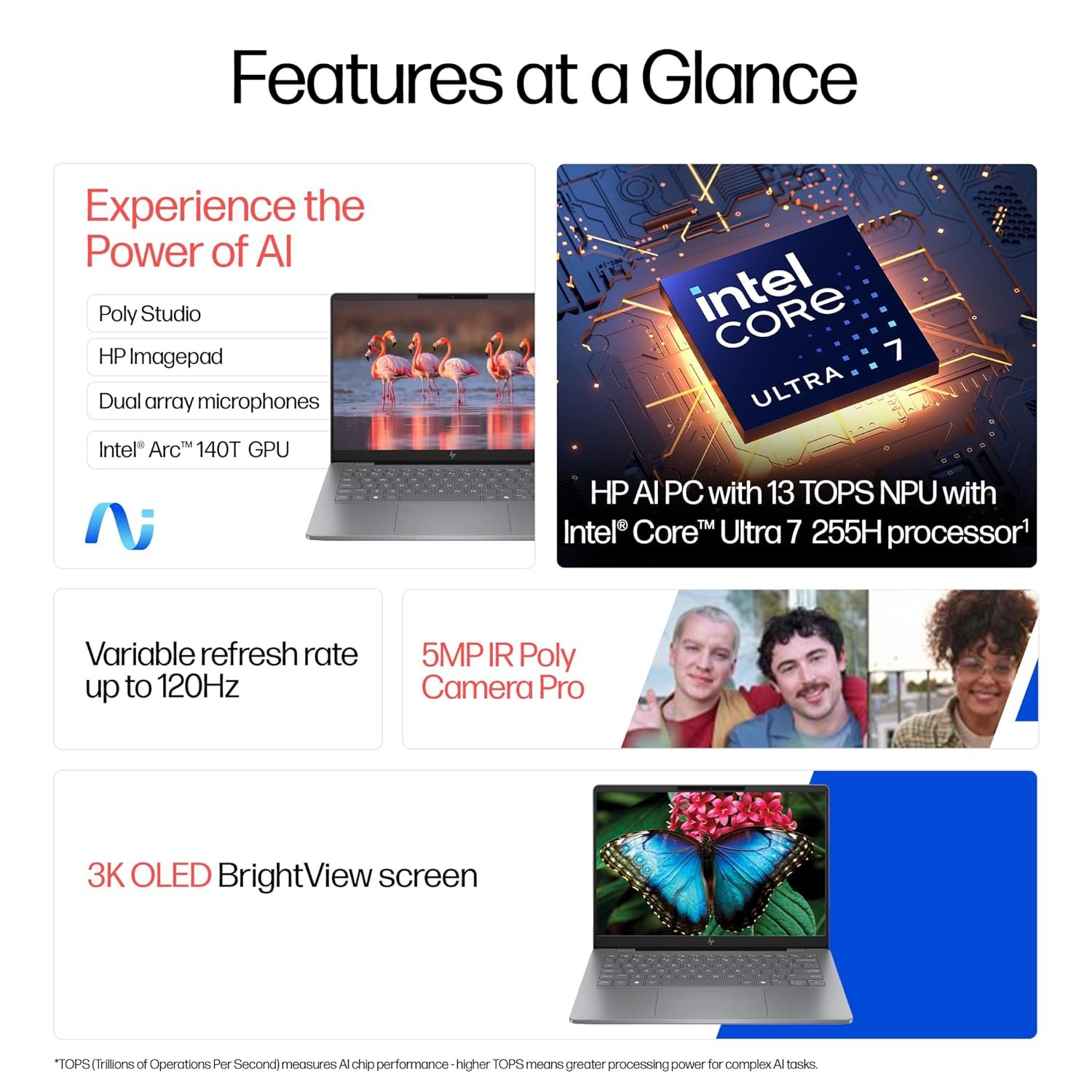HP OmniBook 7 OLED, Intel Core Ultra 7 255H (32GB LPDDR5,1TB SSD), 3K, 0.2 ms, Micro-Edge, 14''/35.6cm, Win 11, M365, Office 24, Meteor Silver,1.5kg, fr0116TU, 5MP Camera w/Shutter, Backlit AI Laptop - Image 3