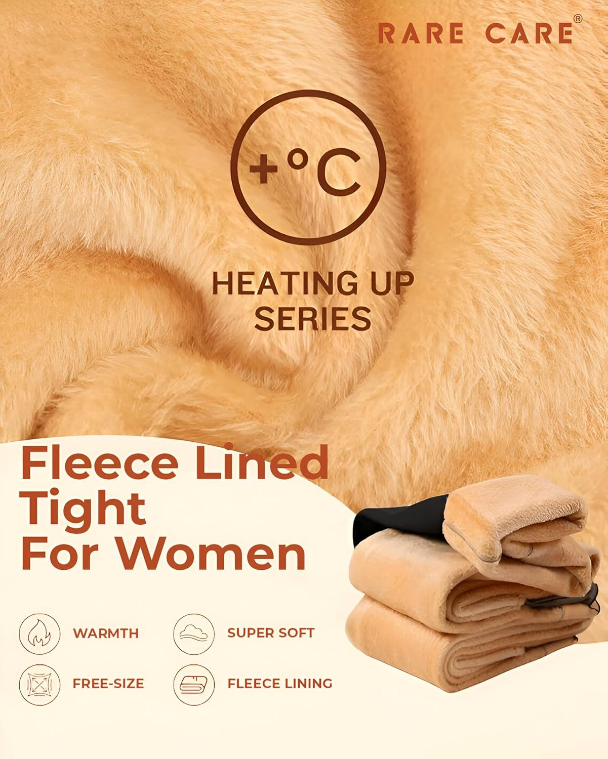 winter wear for women stylish| Stockings for Girls | Thermal Dual Tone Fleece | Thermal Wear for Women Set | Waist Size : 26 to 34 | Stretchable | Upto 0 DEGRE Celsius | 1 Year Warranty | Black - Image 5