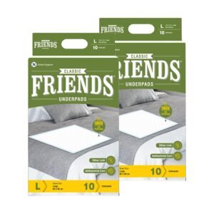 Friends Classic Disposable Underpads,Soft & Super Absorbency – 60×90 cm (Pack of 2) unisex