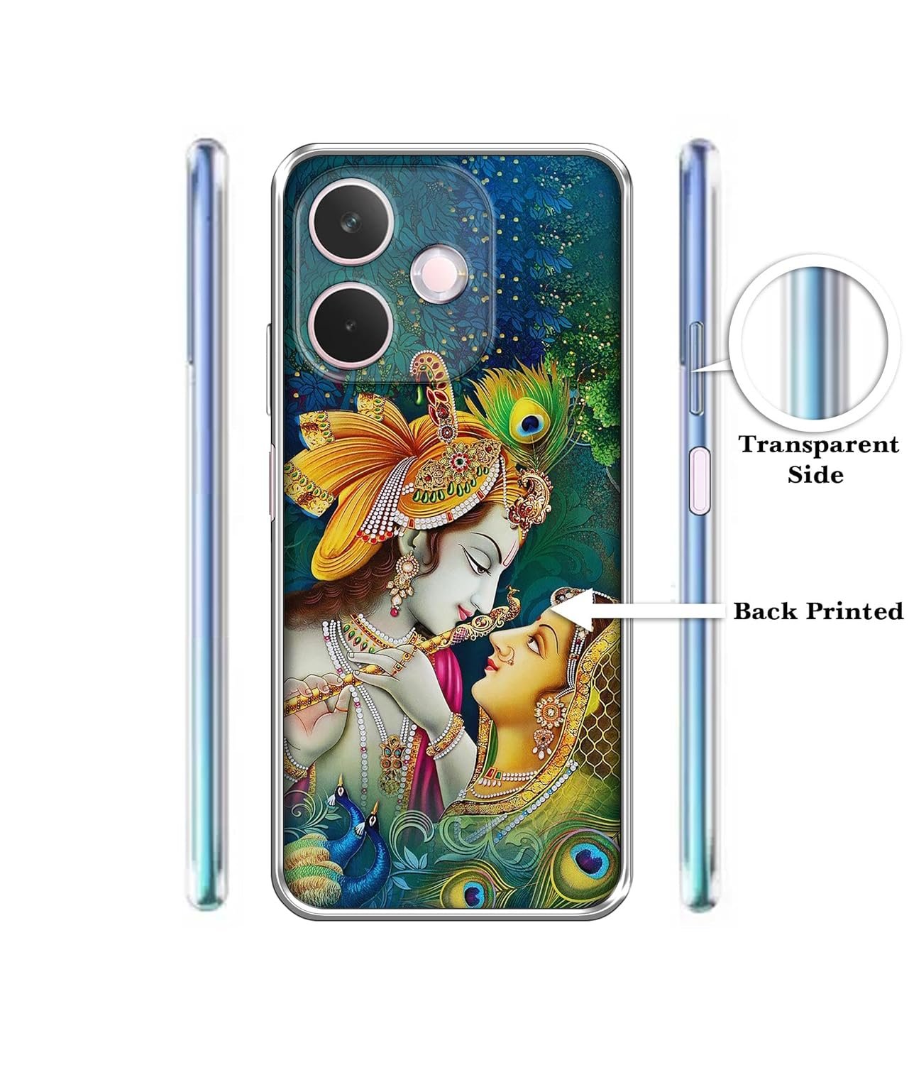 Radha Kishan Love Design Printed Silicon Soft TPU Back Case Cover for Oppo A5 Pro 5G - Image 2