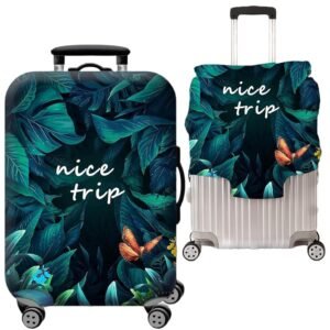 Handcuffs Luggage Cover Trolley Travel Covers, Washable Dust Proof Anti-Scratch Suitcase Protector (Green, XL (31″-32″))