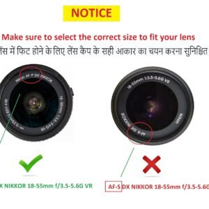 FND Replacement LC-55A for Nikon AF-P DX 18-55mm f/3.5-5.6G VR Lens Cap (Black, 55 mm) Please Check Images for Compatibility