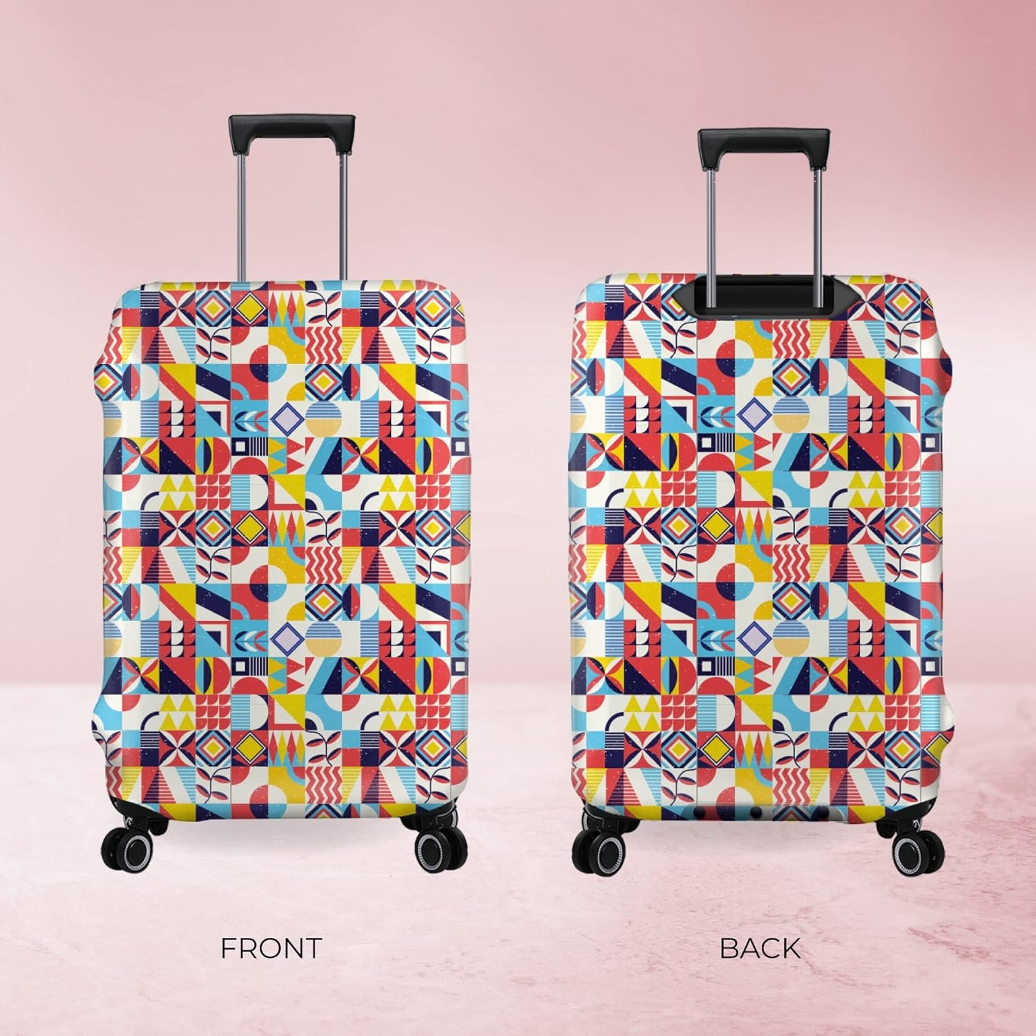 Nasher Miles Polyester 55 cm (20 Inch) Small Protective Luggage Cover - Block Design - Image 6