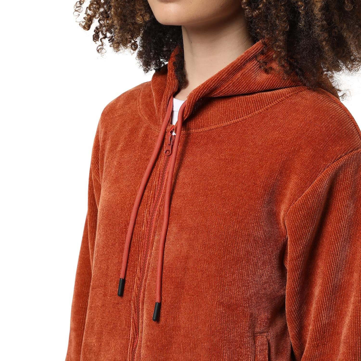 Campus Sutra Women Cotton Regular Fit Hooded Sweatshirt - Image 4