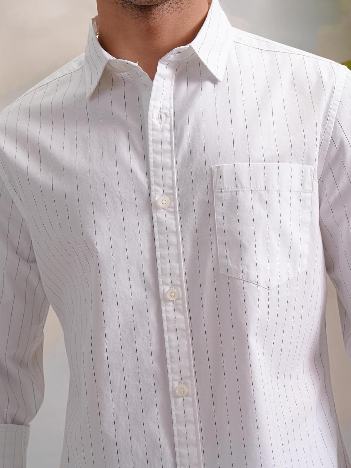 Highlander Men's Striped Slim Fit Shirt - Image 6