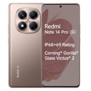 Redmi Note 14 Pro 5G Champagne Gold 8GB RAM 256GB Storage|50 MP Sony Camera Setup|Corning Gorilla Glass Victus 2 | 1.5K 3D Curved AMOLED | Mediatek Dimensity 7300- Ultra | IP68 IP69