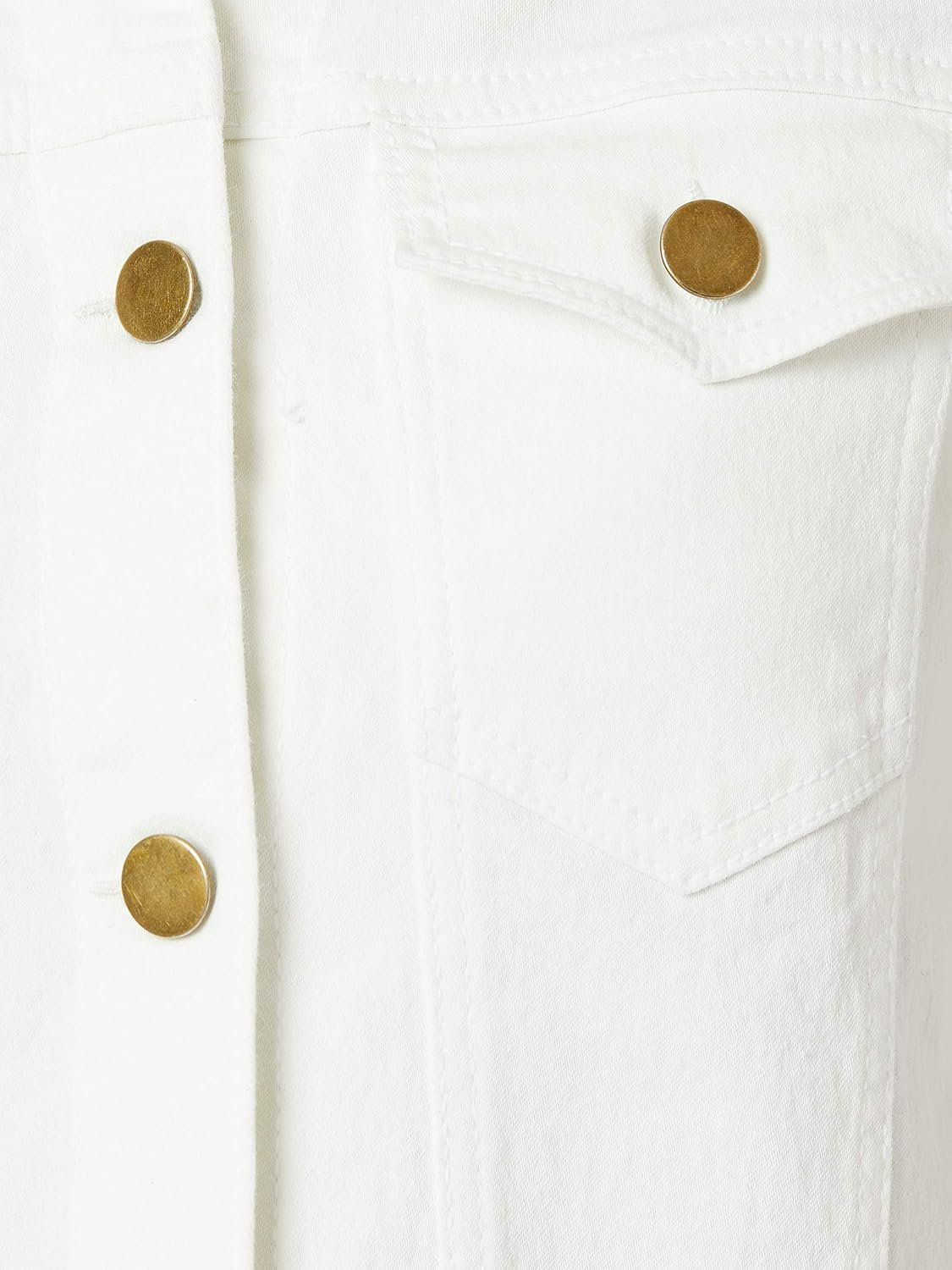 Miss Chase Women's White Collared Neck Full Sleeves Denim Solid Cropped Jacket - Image 5