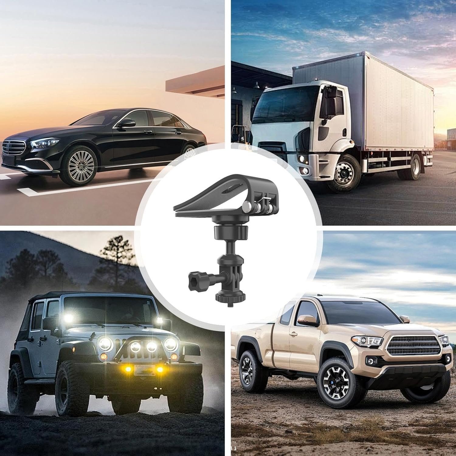 Camera Mount for Car, Sport Camera Mount, Sun Visor Holder with Go Pro Hero 13 12 11 10 9 8 7 6 5 4, for DJI Osmo Action 5 Pro/4/3 for Insta 360 X5 X4 X3 Ace Pro2 Accessories - Image 9