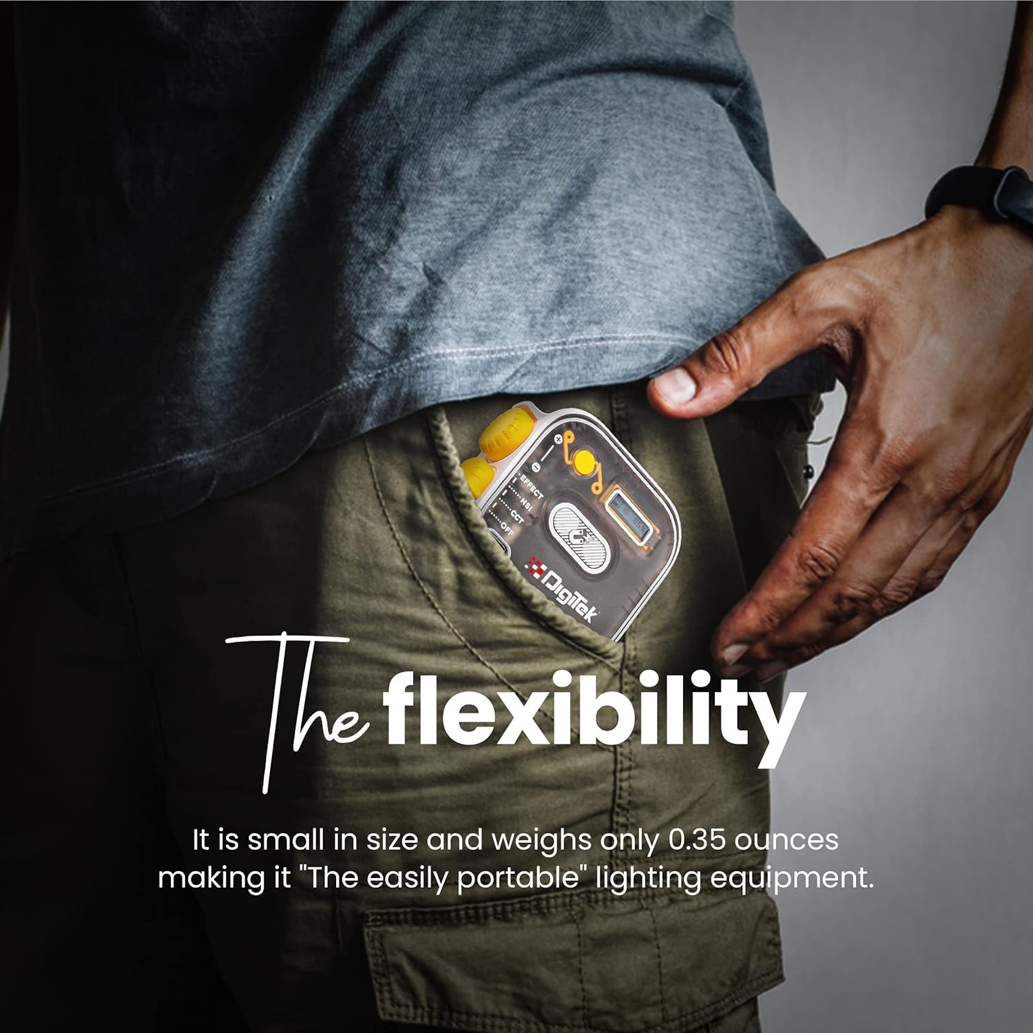 DIGITEK® (LED-D10W RGB) 10W Portable Multi Color Mini LED Video Light with 3 Color Modes, 360° Rotation, Magnetic Absorption, 2500-9000K Color Temperature, 2Hrs Battery Life, Camera & Tripod Mountable - Image 7