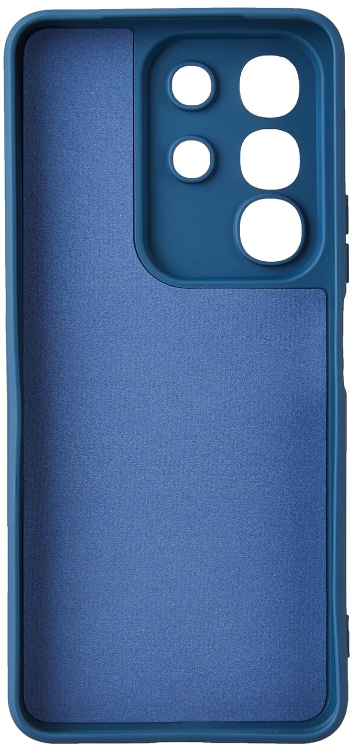 Kapa Matte Protective Lens Flexible Back Cover for Iqoo Z10x 5G / Vivo T4x 5G | Slim Silicone with Soft Lining Shockproof Full Body Bumper Case (Blue) - Image 2