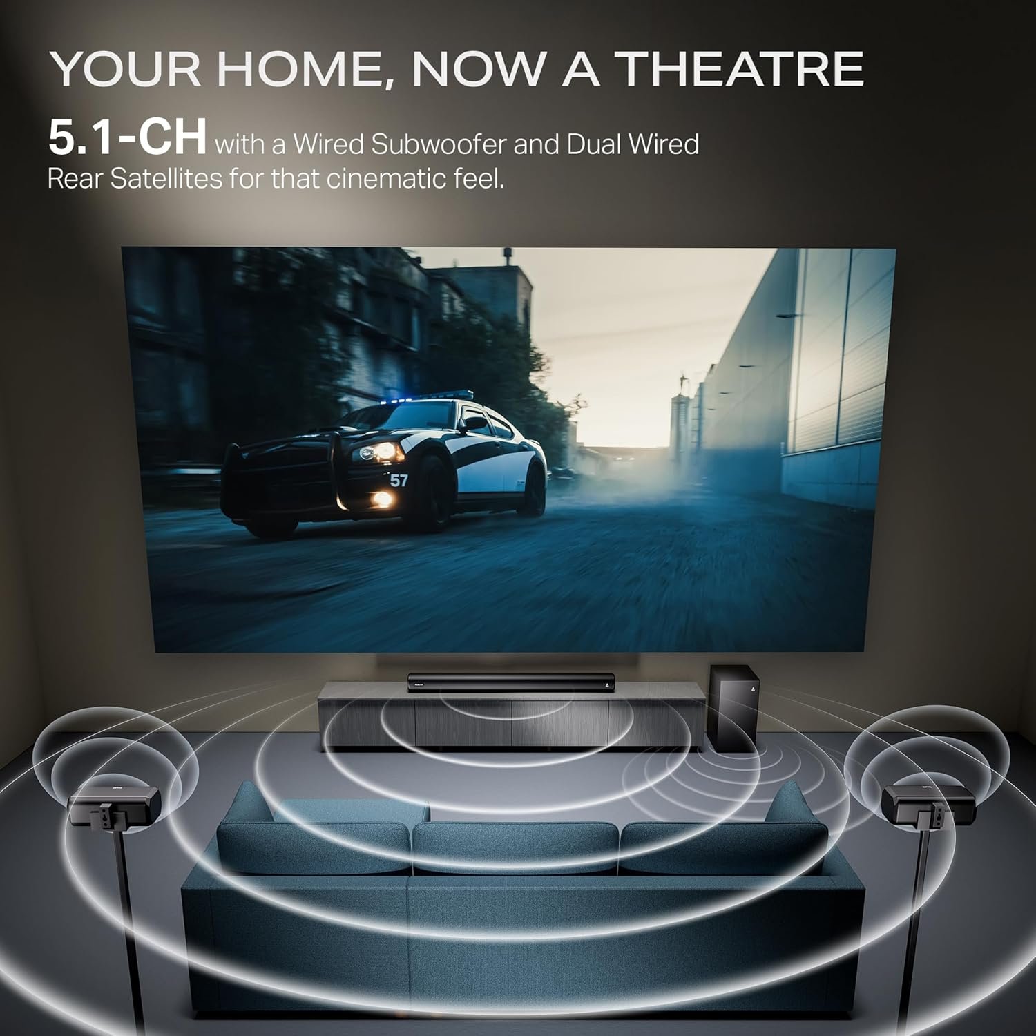 boAt (2025 Aavante Prime 5.1 5000D, Cinematic Dolby Audio, 500W Signature Sound, 5.1-CH, Multiple Ports, EQ Modes & Remote, Bluetooth Sound bar, Home Theatre Soundbar Speaker (Premium Black) - Image 5