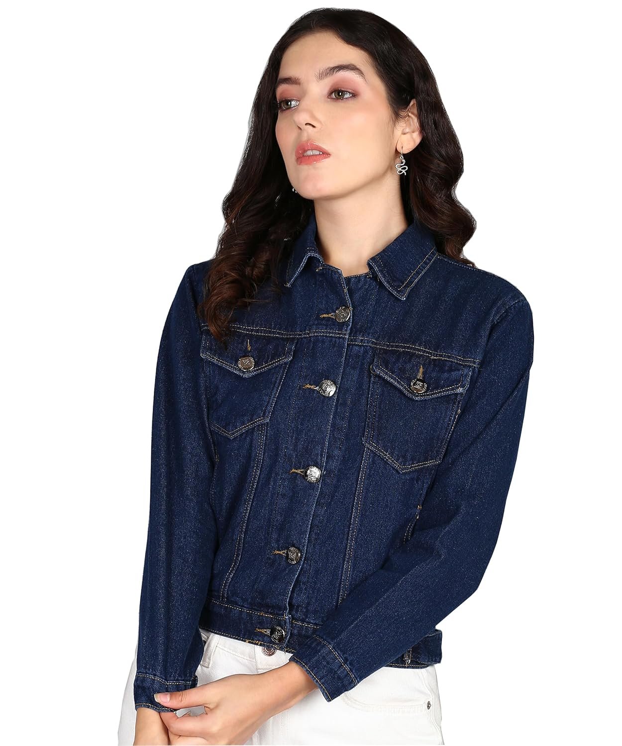 Nifty Women's Solid Denim Jacket