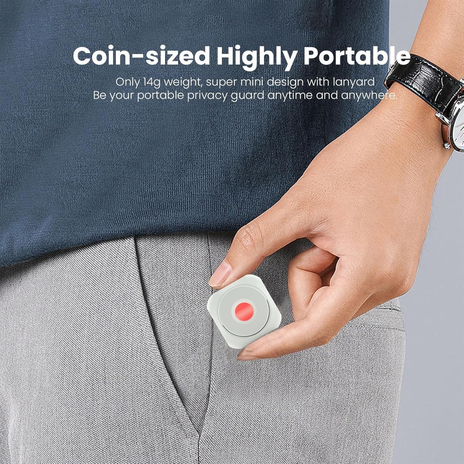 Hidden Camera Detector Device | Spy Camera Detector Privacy Protector Portable Wireless Bug Detector | Security Camera Detector Anti Spy WirelessInfrared Sweeper Device (White) - Image 4