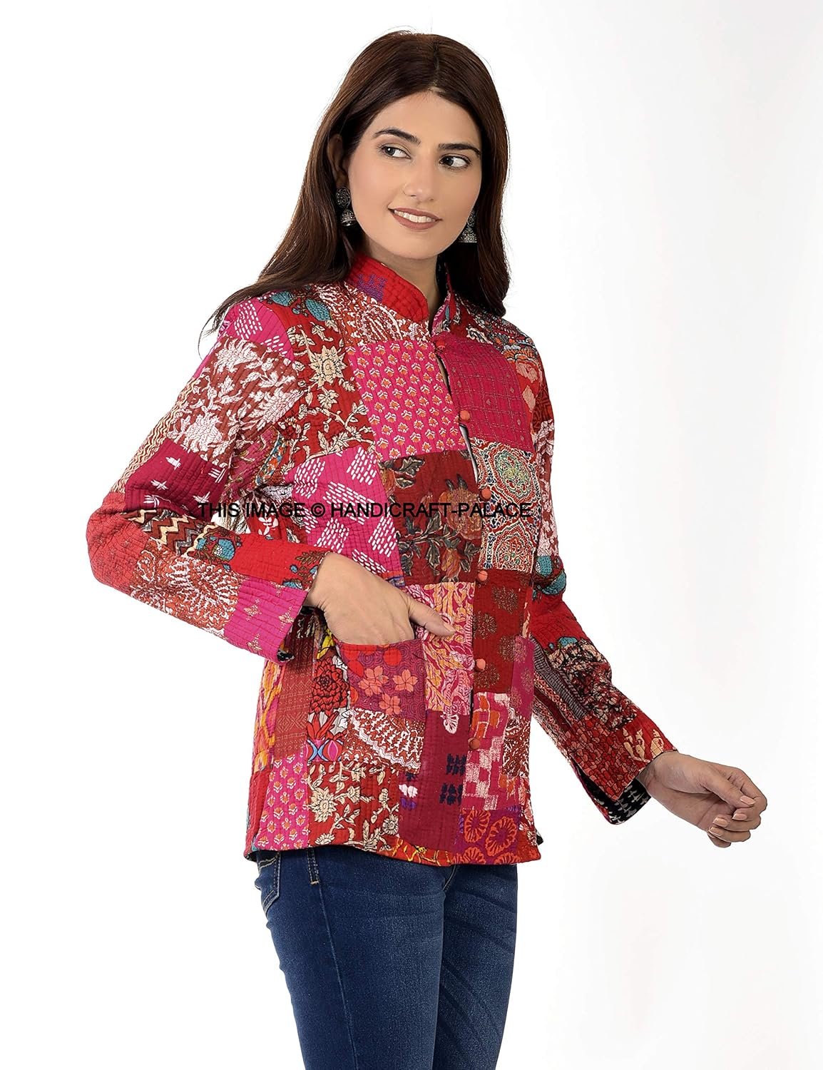 Ravaiyaa - Attitude is everything Women's Cotton Standard Length Jacket - Image 6